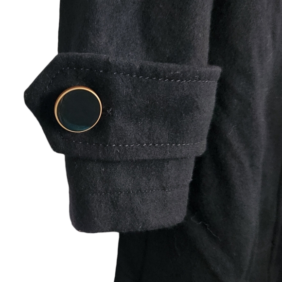 Kenneth Cole New York Womens 8 Black Wool Blend Walker Coat - Picture 6 of 12